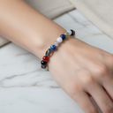 Terazi Burcu Doğal Taş Bileklik – Akuamarin, Ay Taşı, Dumanlı Kuvars, Obsidyen, Güneş Taşı, Akik, Labradorit & Lapis Lazuli