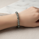 Labradorit 8 mm Merdiven Kapama Doğal Taş Bileklik – El İşçiliği