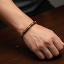 Hint Akik, Kaplan Gözü & Hematit Doğal Taş Erkek Tasarım Bileklik – Özel Tasarım