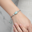 Amazonit Doğal Taş Makrome Bileklik – Özel Tasarım