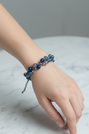 Yosunlu Akik Doğal Taş Merdiven Kapama Bileklik – Ayarlanabilir İpli Tasarım