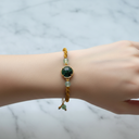 Afrika Turkuaz – Florit Doğal Taş Makrome Bileklik – Özel Tasarım