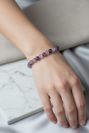 Mor Florit 6mm Doğal Taş Bileklik