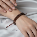 Dumanlı Kuvars 3-4 mm Çift Sıra Doğal Taş Bileklik – Unisex El İşçiliği