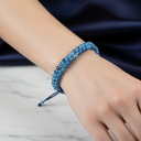 Kiyanit 3-4 mm Çift Sıra Doğal Taş Bileklik – Unisex El İşçiliği