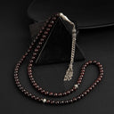 Bordo Granat Lal Doğal Taş Tesbih 99luk - 6mm