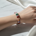 Koç Burcu Doğal Taş Bileklik – Akuamarin, Ametist, Güneş Taşı, Jasper, Pembe Kuvars & Aventurin