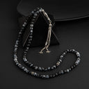 Karlı Obsidyen Doğal Taş Tesbih 99luk - 6mm