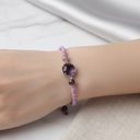 Ametist Doğal Taş Makrome Bileklik – Özel Tasarım