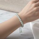 Yeşil Larimar 8 mm Merdiven Kapama Doğal Taş Bileklik – El İşçiliği