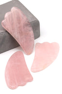 Pembe Kuvars Doğal Taş Gua Sha Yüz Masaj Taşı | | Özel Üretim
